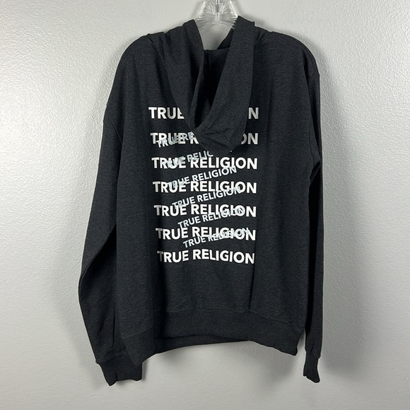 True Religion Slanted TR hoodie pullover - size L - Picture 11 of 12